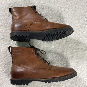 Cole Haan Nathan Grand OS Cap Toe Boots Men 9 Brown Leather